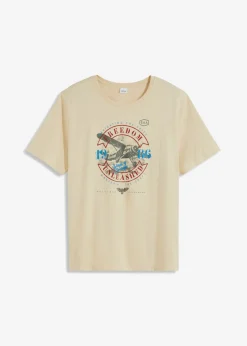 bonprix bonprix Camisetas Y Polos>Camiseta de algodón orgánico puro Beige