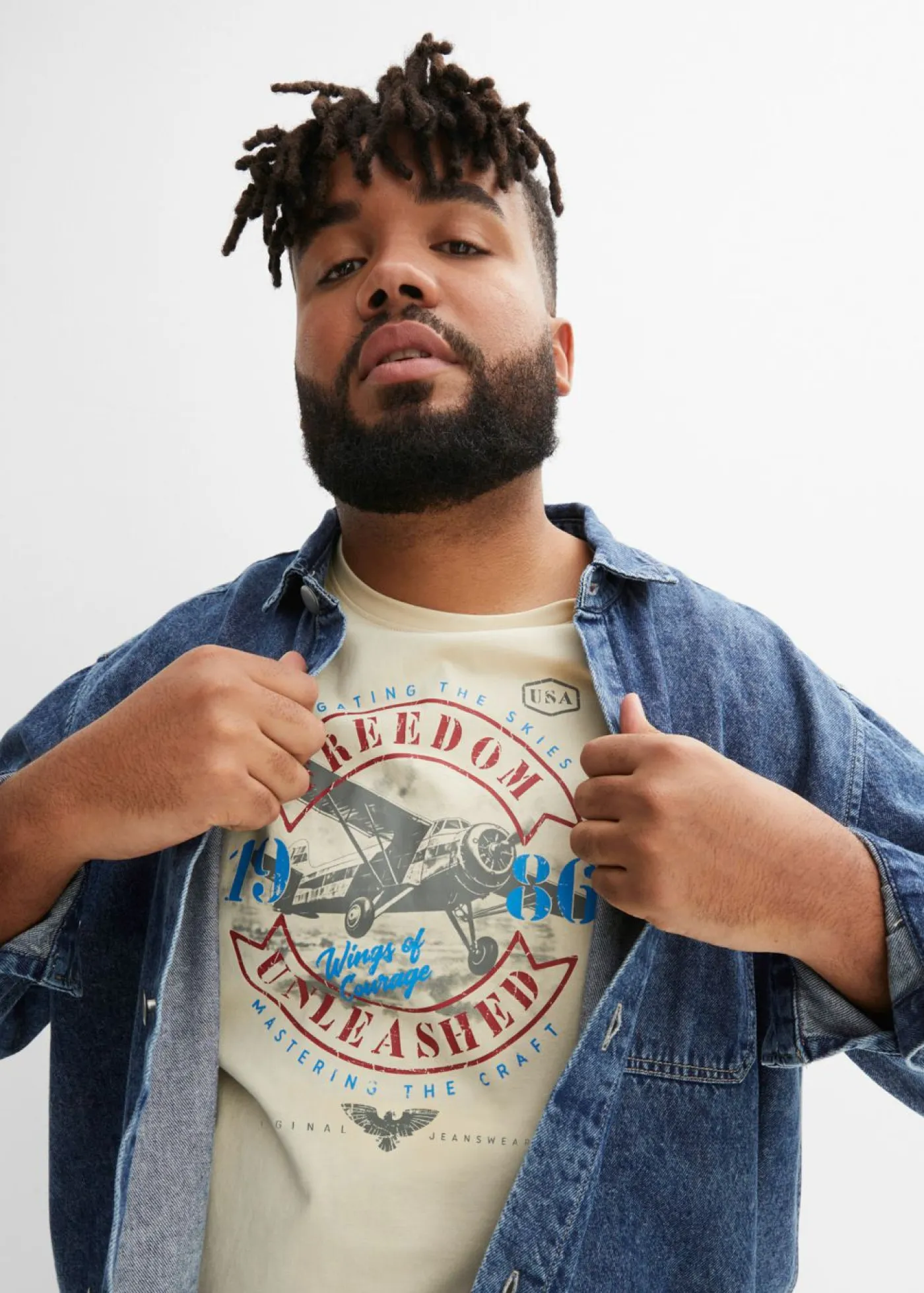 bonprix bonprix Camisetas Y Polos>Camiseta de algodón orgánico puro Beige