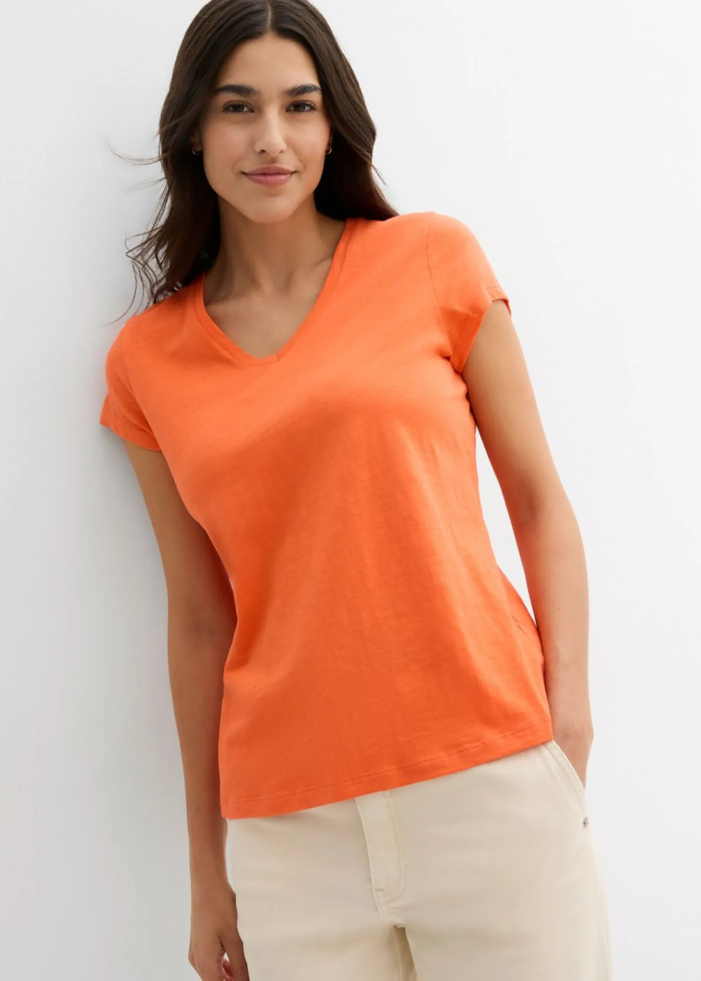 bonprix bonprix Básicos|Camisetas>Camiseta de algodón orgánico puro (2 unidades) negro-mango