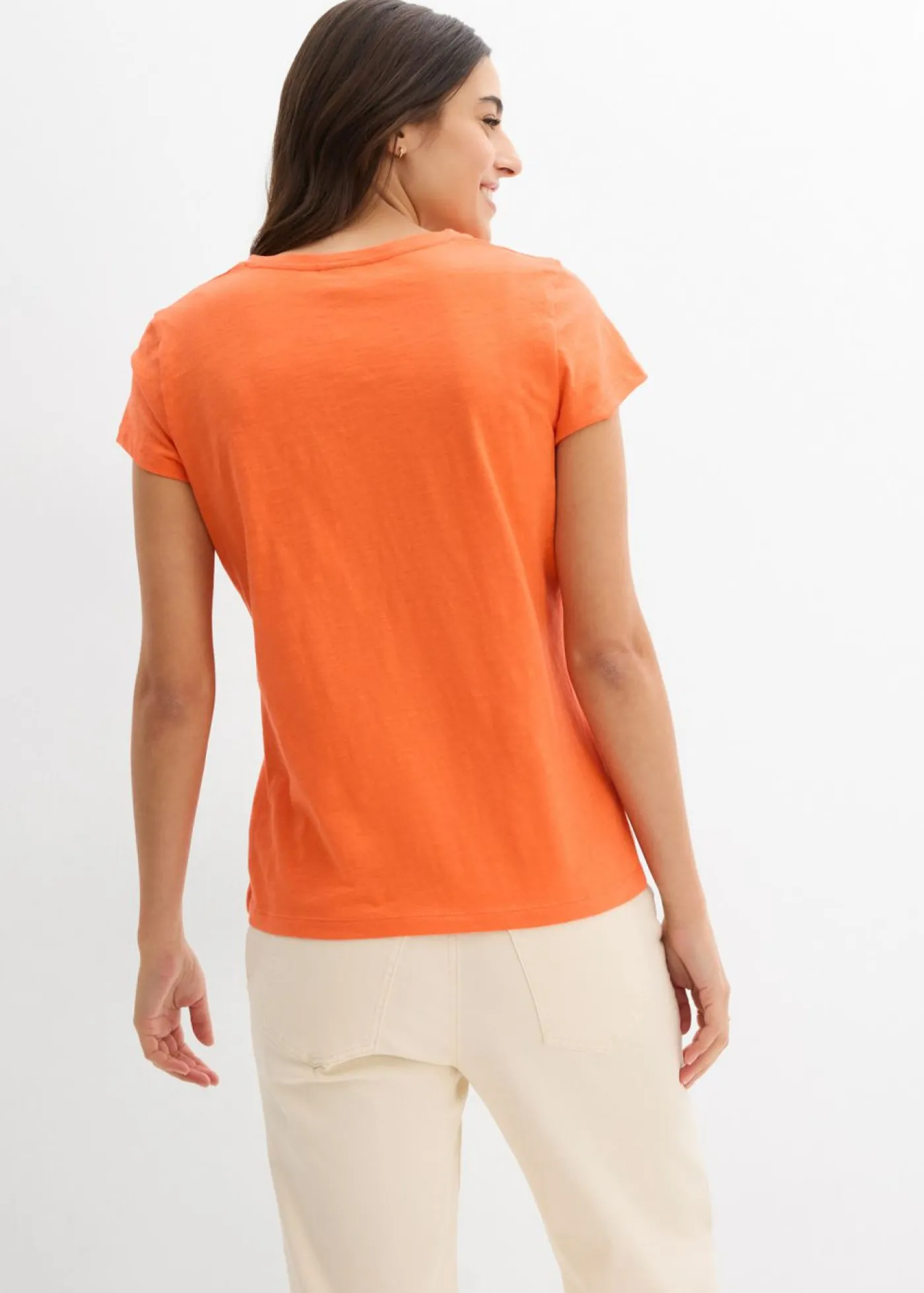 bonprix bonprix Básicos|Camisetas>Camiseta de algodón orgánico puro (2 unidades) negro-mango