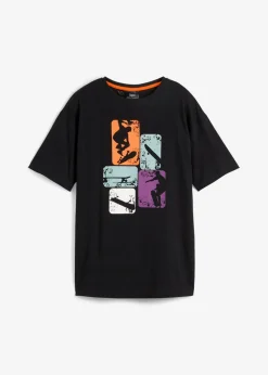 bonprix bonprix Ropa 9 A 16 Años·Camisetas>Camiseta de algodón orgánico puro Negro