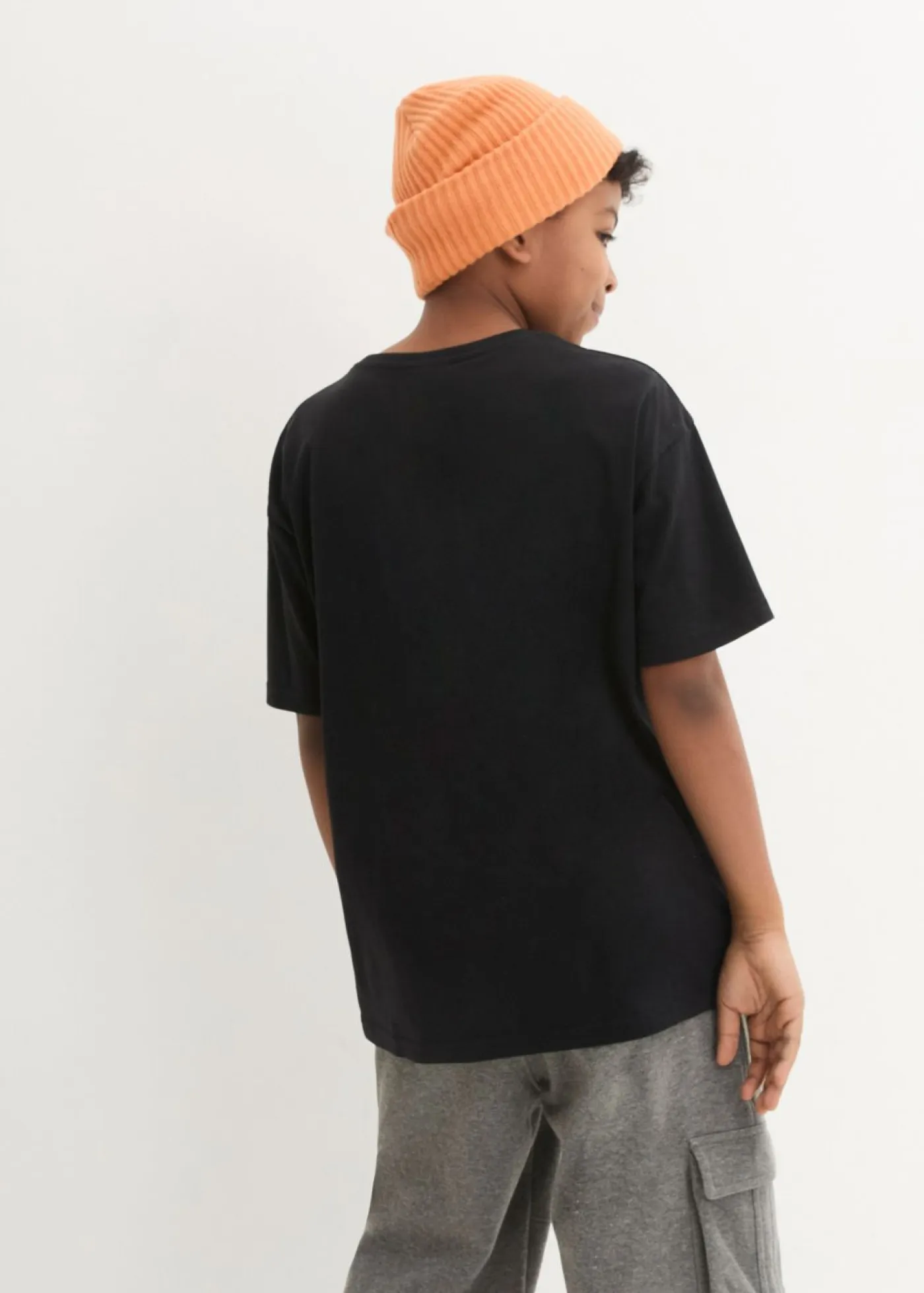 bonprix bonprix Ropa 9 A 16 Años·Camisetas>Camiseta de algodón orgánico puro Negro