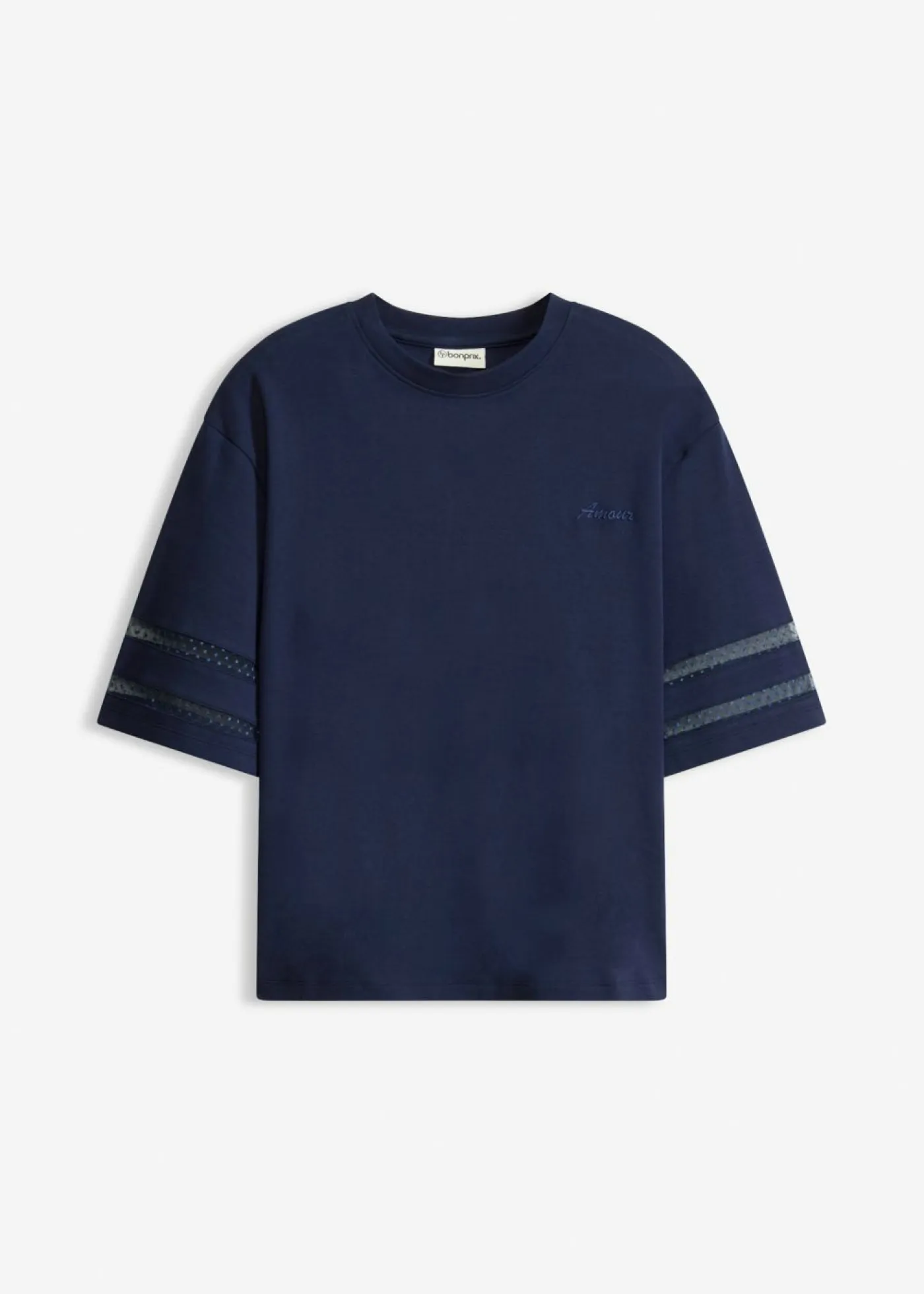 bonprix bonprix Camisetas>Camiseta de algodón orgánico firme Azul marino