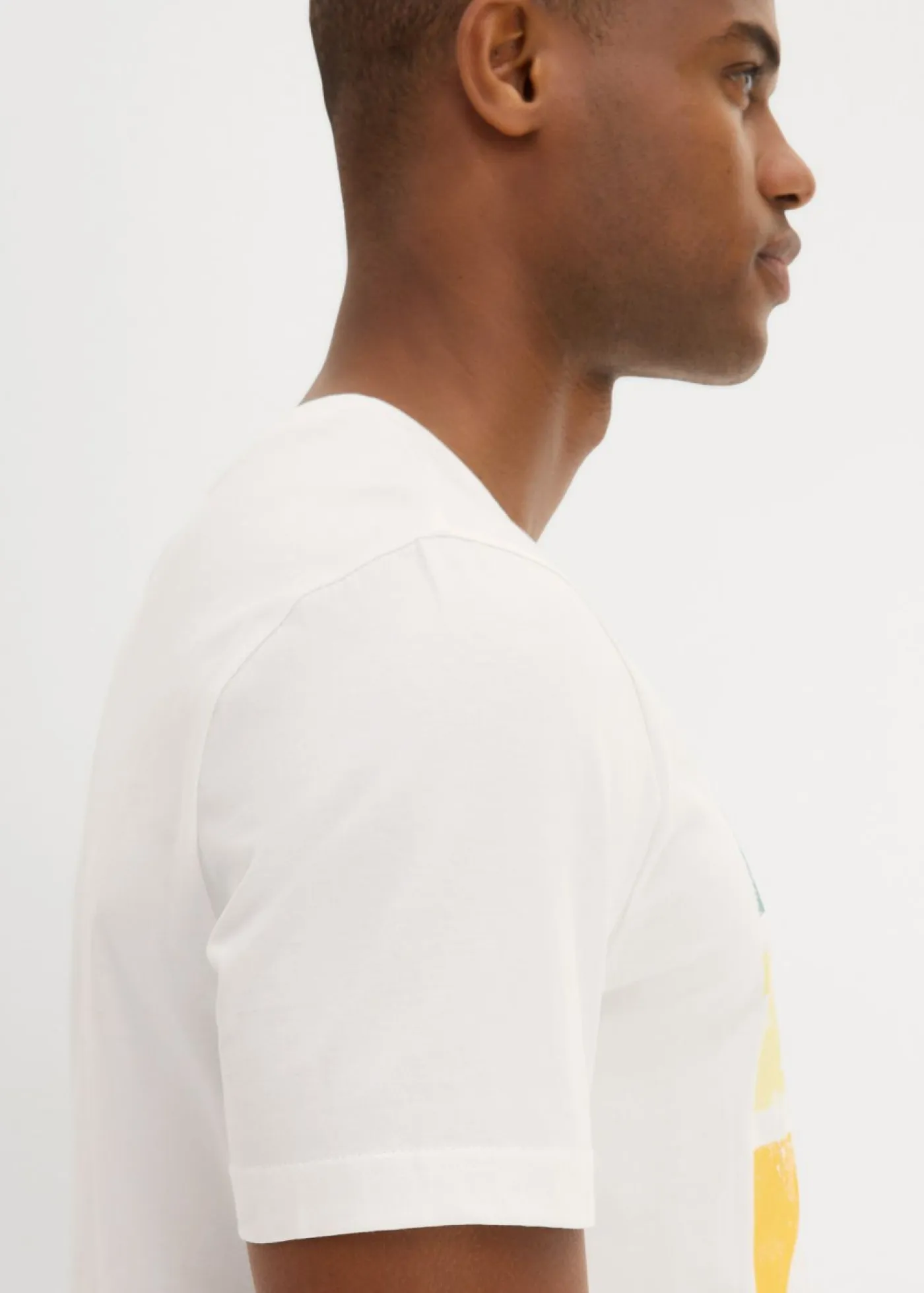 bonprix bonprix Camisetas Y Polos>Camiseta de algodón orgánico puro Blanco lana estampado