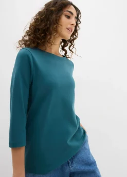 bonprix bonprix Básicos|Camisetas>Camiseta de algodón orgánico puro y pesado verde pimiento