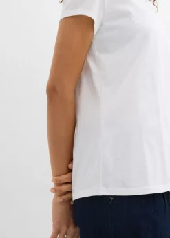 Mujer bonprix bonprix Camiseta de algodón orgánico puro (2 unidades)