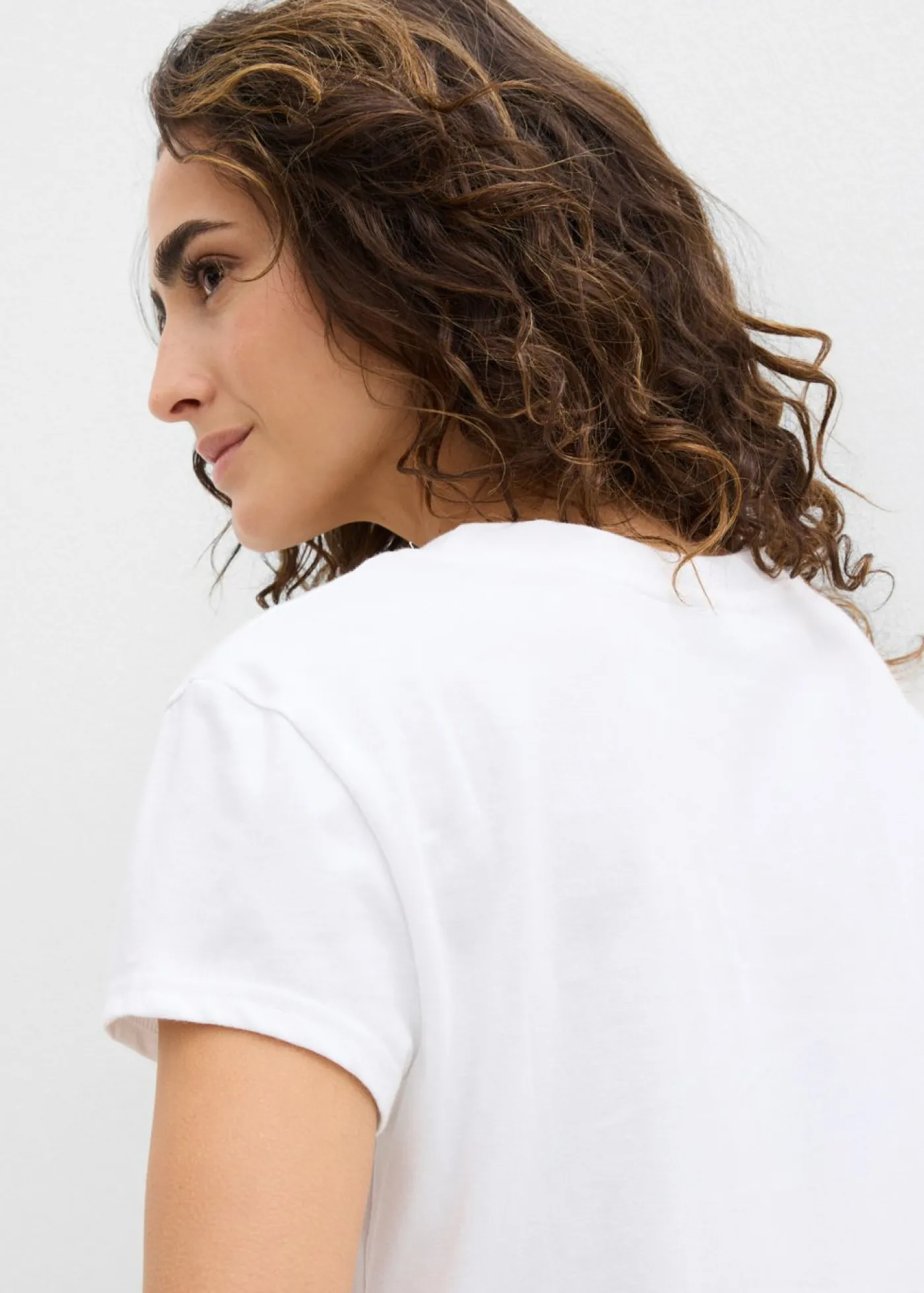 Mujer bonprix bonprix Camiseta de algodón orgánico puro (2 unidades)