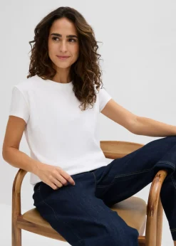 Mujer bonprix bonprix Camiseta de algodón orgánico puro (2 unidades)