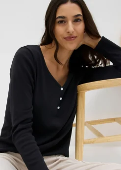 Mujer bonprix bonprix Camiseta de algodón orgánico puro con manga larga