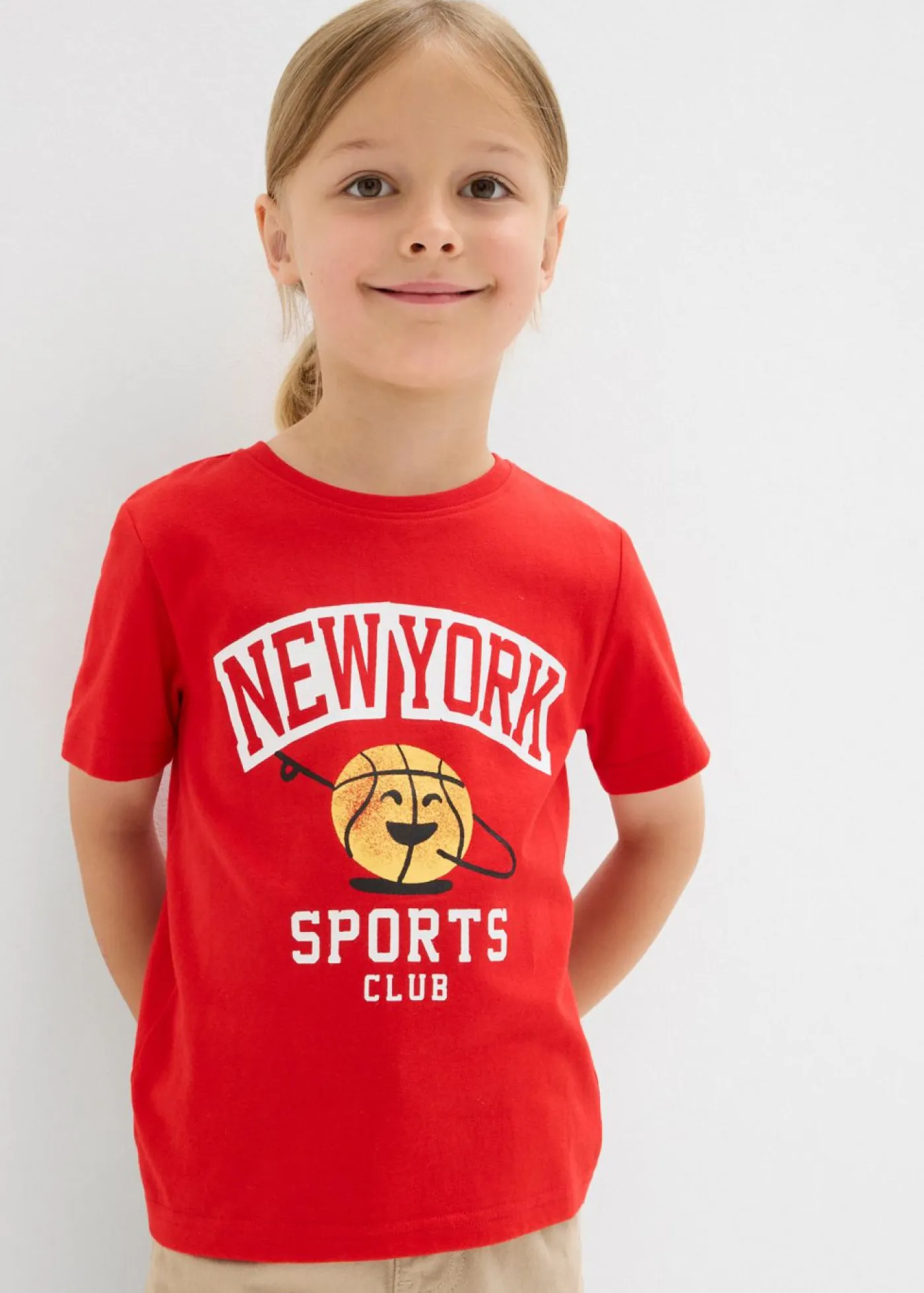 bonprix bonprix Ropa 2 A 9 Años·Multipack|Ropa 2 A 9 Años·Camisetas>Camiseta de algodón orgánico puro (2 unidades) fresa+verde mar