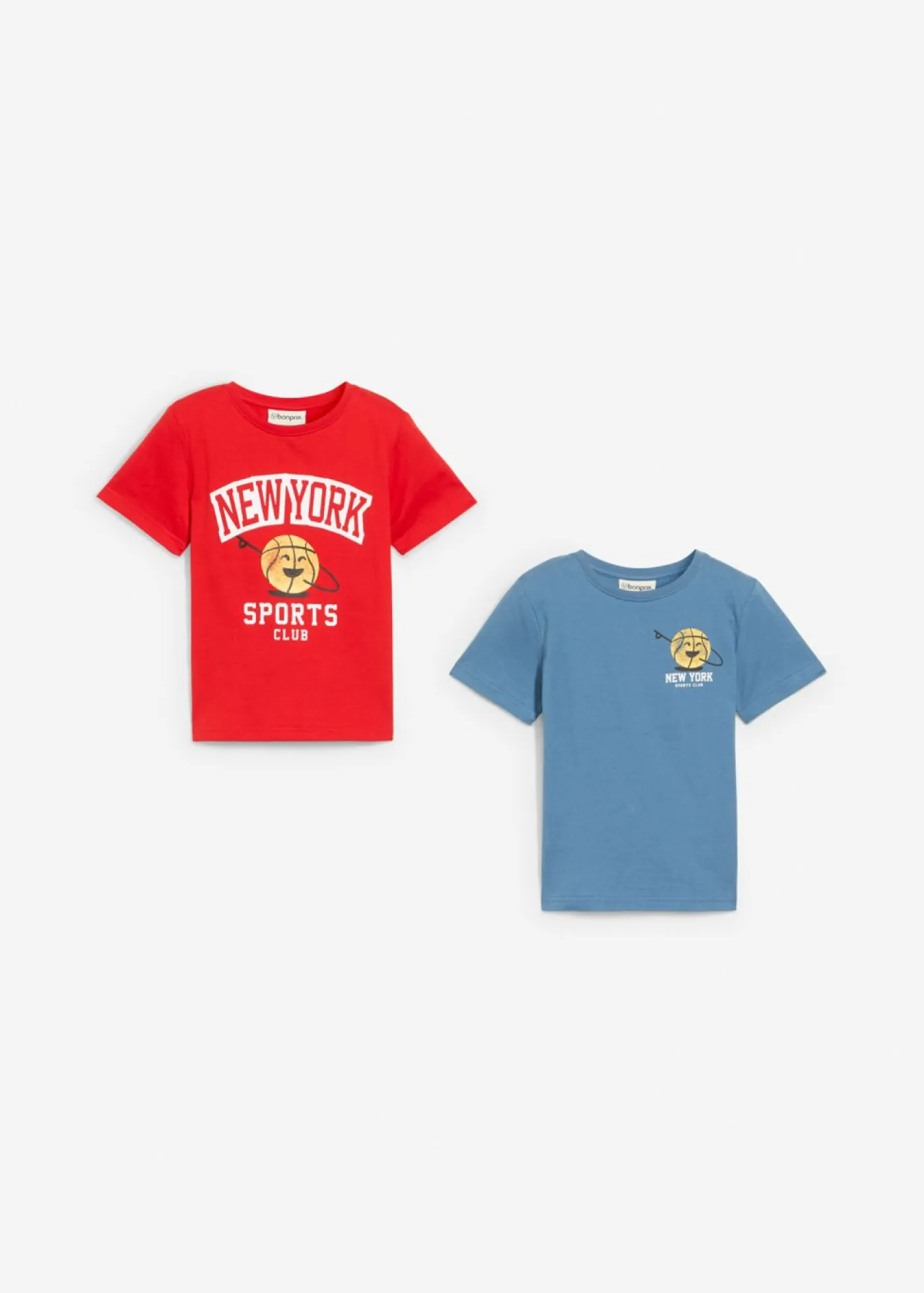 bonprix bonprix Ropa 2 A 9 Años·Multipack|Ropa 2 A 9 Años·Camisetas>Camiseta de algodón orgánico puro (2 unidades) fresa+verde mar