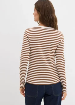 Mujer bonprix bonprix Camiseta de algodón orgánico puro con manga larga