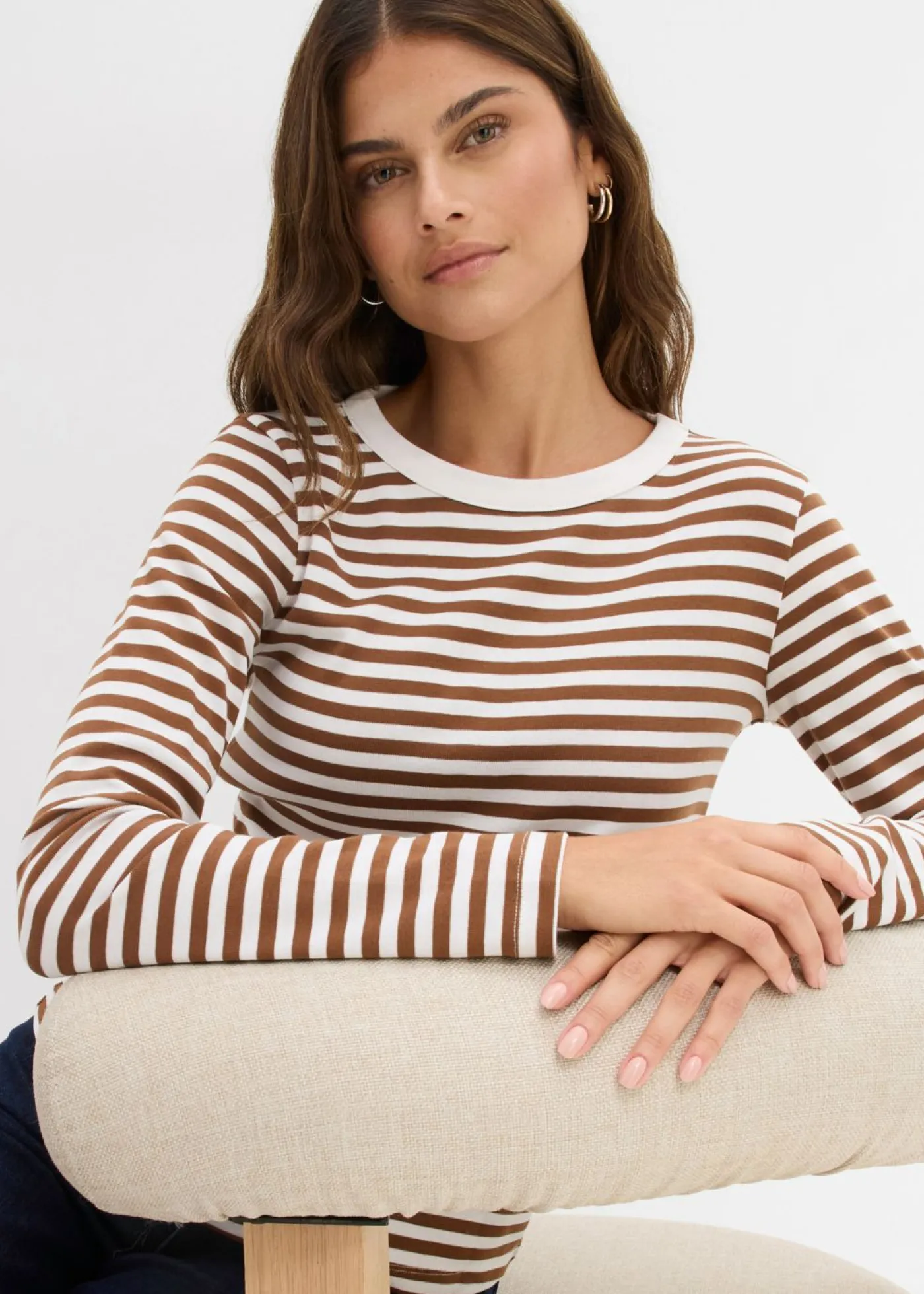 Mujer bonprix bonprix Camiseta de algodón orgánico puro con manga larga