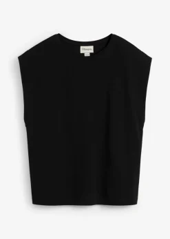 bonprix bonprix Camisetas>Camiseta de algodón orgánico puro Negro