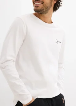 Hombre bonprix bonprix Camiseta de algodón orgánico con manga larga, slim fit
