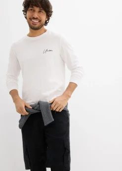Hombre bonprix bonprix Camiseta de algodón orgánico con manga larga, slim fit