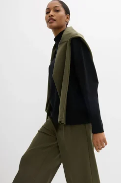 Mujer bonprix bonprix Camiseta de algodón orgánico puro con cuello alto