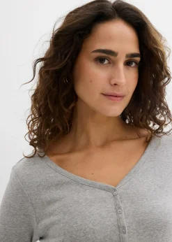 Mujer bonprix bonprix Camiseta de algodón orgánico puro con manga larga