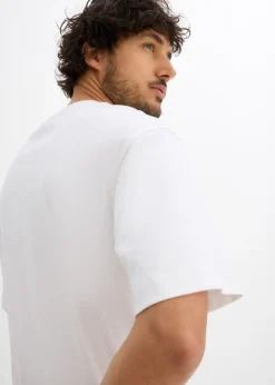 Hombre bonprix bonprix Camiseta de algodón orgánico puro con corte holgado y estampado 3D