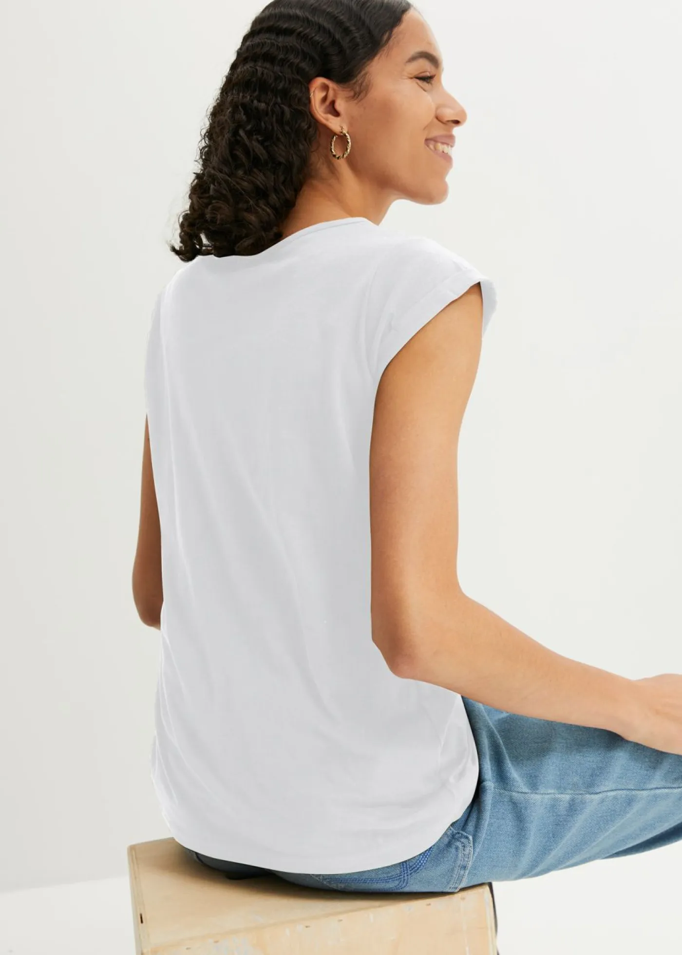 Mujer bonprix bonprix Camiseta de algodón puro