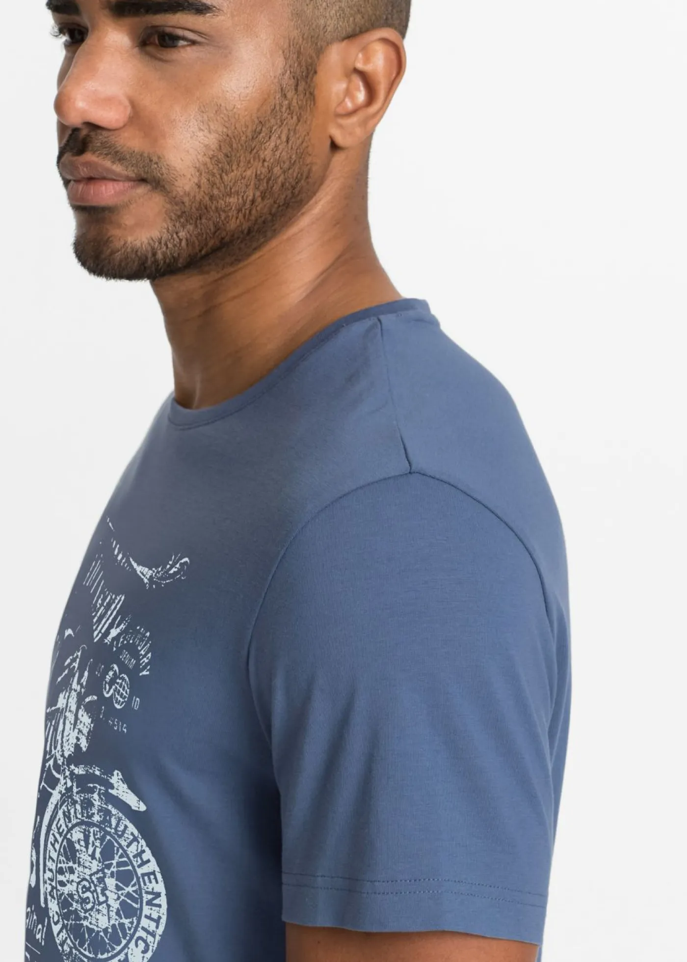 bonprix bonprix Camisetas Y Polos>Camiseta de algodón puro índigo