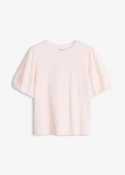 bonprix bonprix Camisetas|Novedades>Camiseta de algodón puro Rosa claro