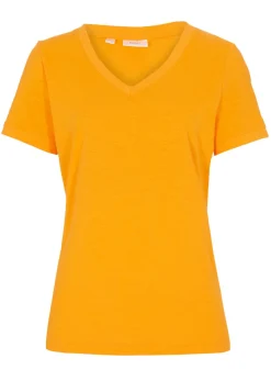 bonprix bonprix Básicos|Camisetas>Camiseta de algodón puro Naranja calabaza