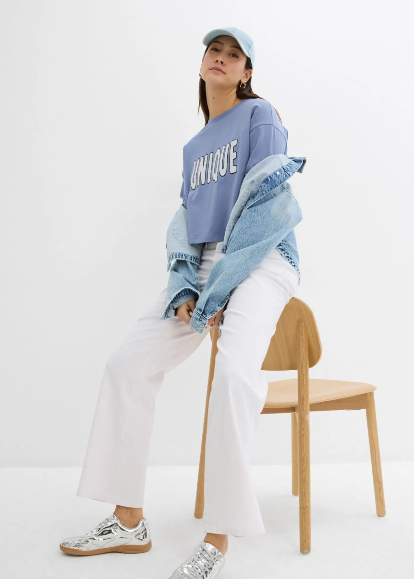 Mujer bonprix bonprix Camiseta de algodón puro