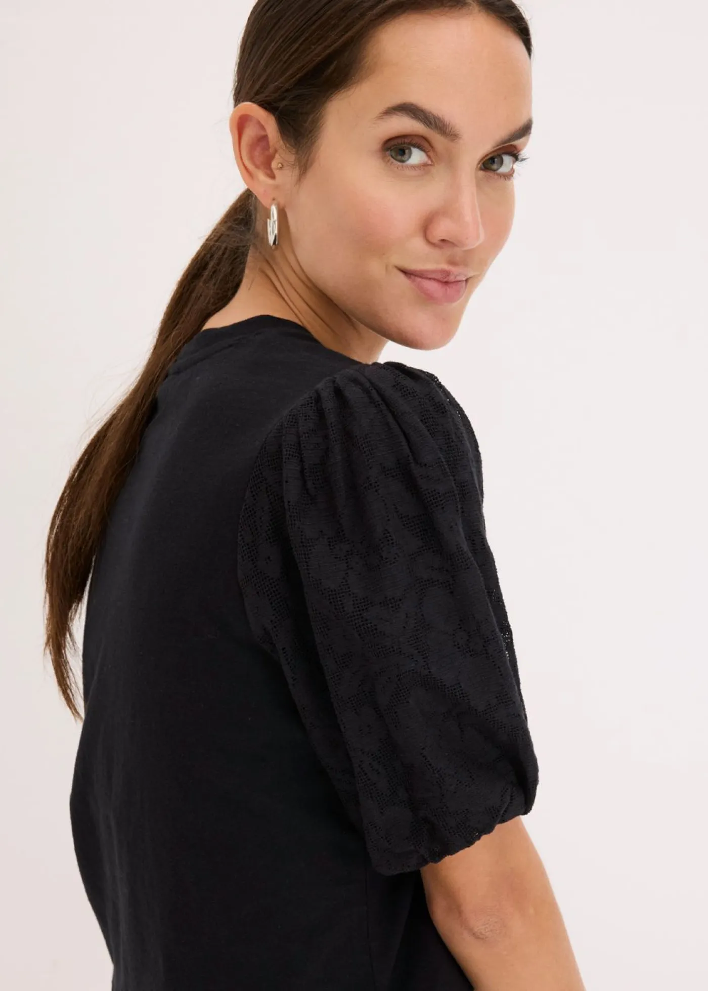 bonprix bonprix Camisetas|Novedades>Camiseta de algodón puro Negro