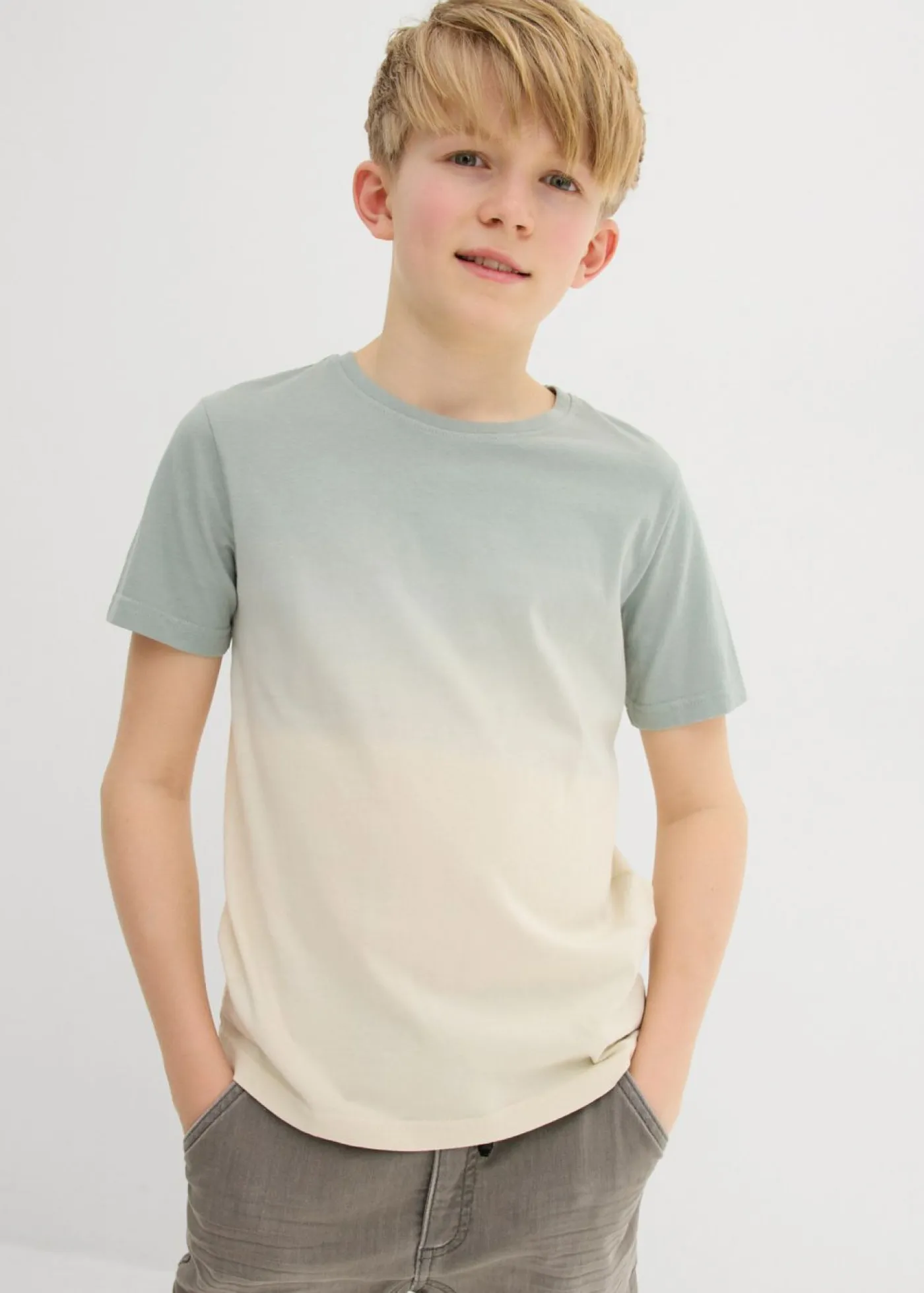 Niños bonprix bonprix Camiseta de algodón puro con degradado cromático