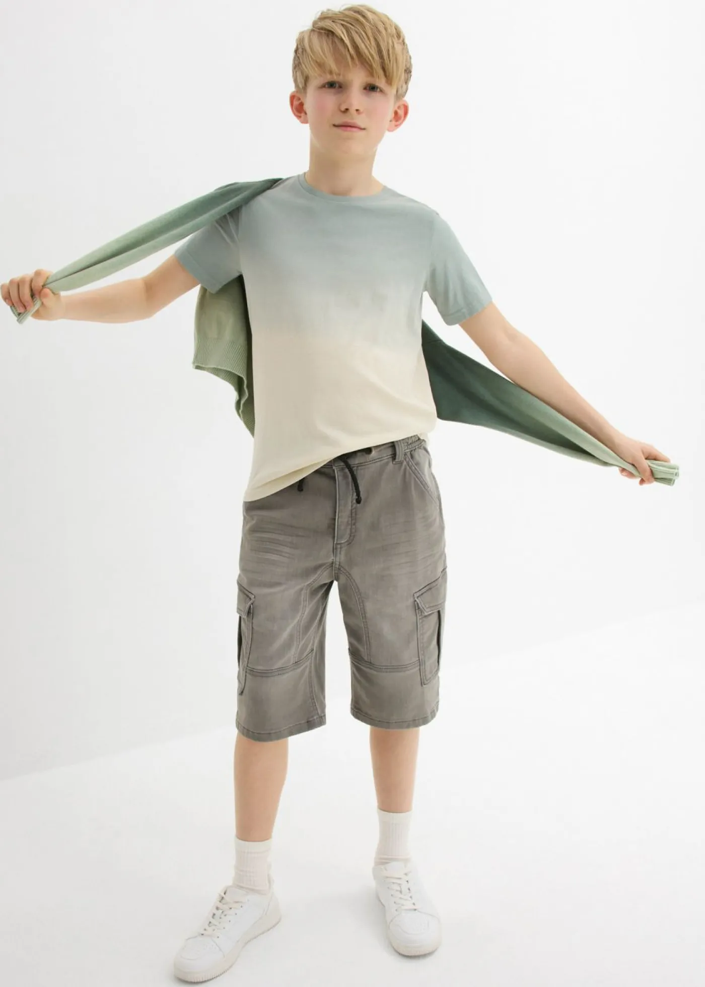 Niños bonprix bonprix Camiseta de algodón puro con degradado cromático