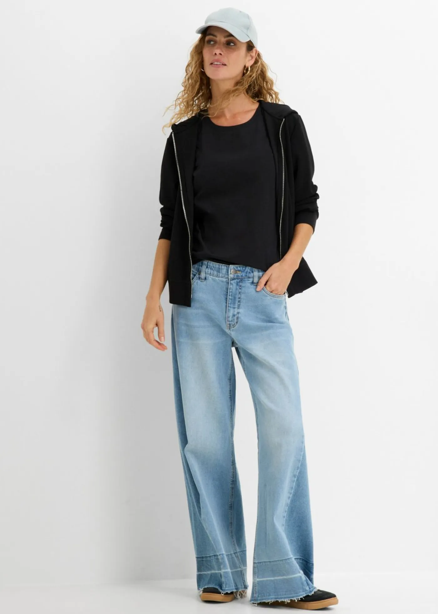 bonprix bonprix Básicos|Camisetas>Camiseta de algodón puro con manga corta (2 unidades) Negro