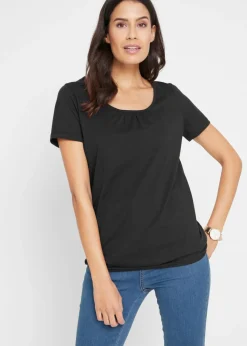 Mujer bonprix bonprix Camiseta de algodón puro con manga corta