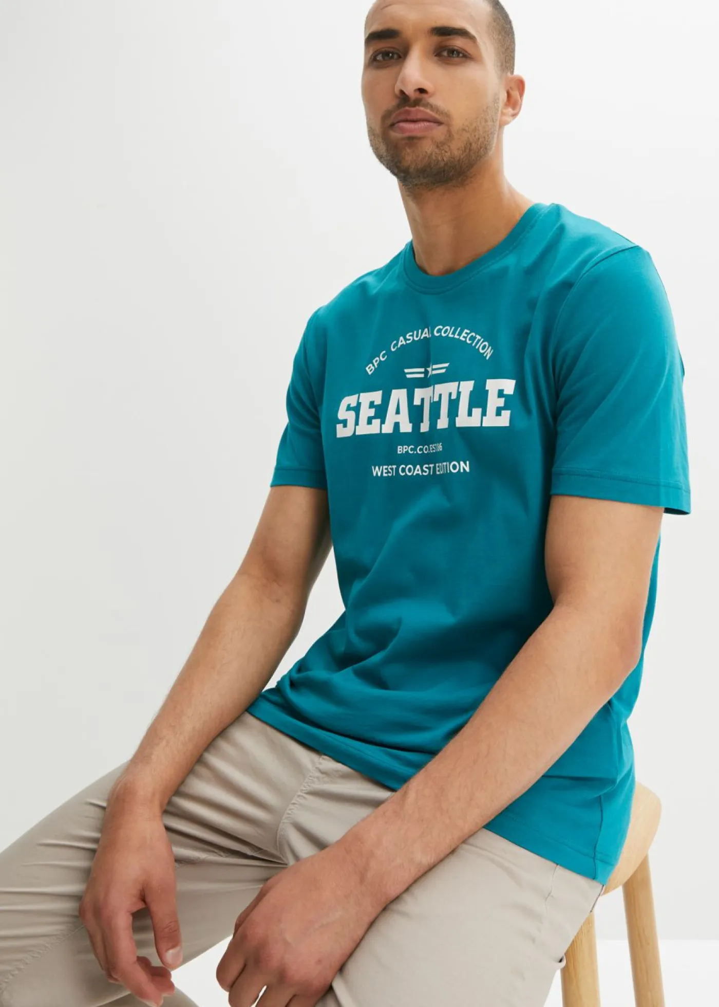 Hombre bonprix bonprix Camiseta de algodón puro (2 unidades)