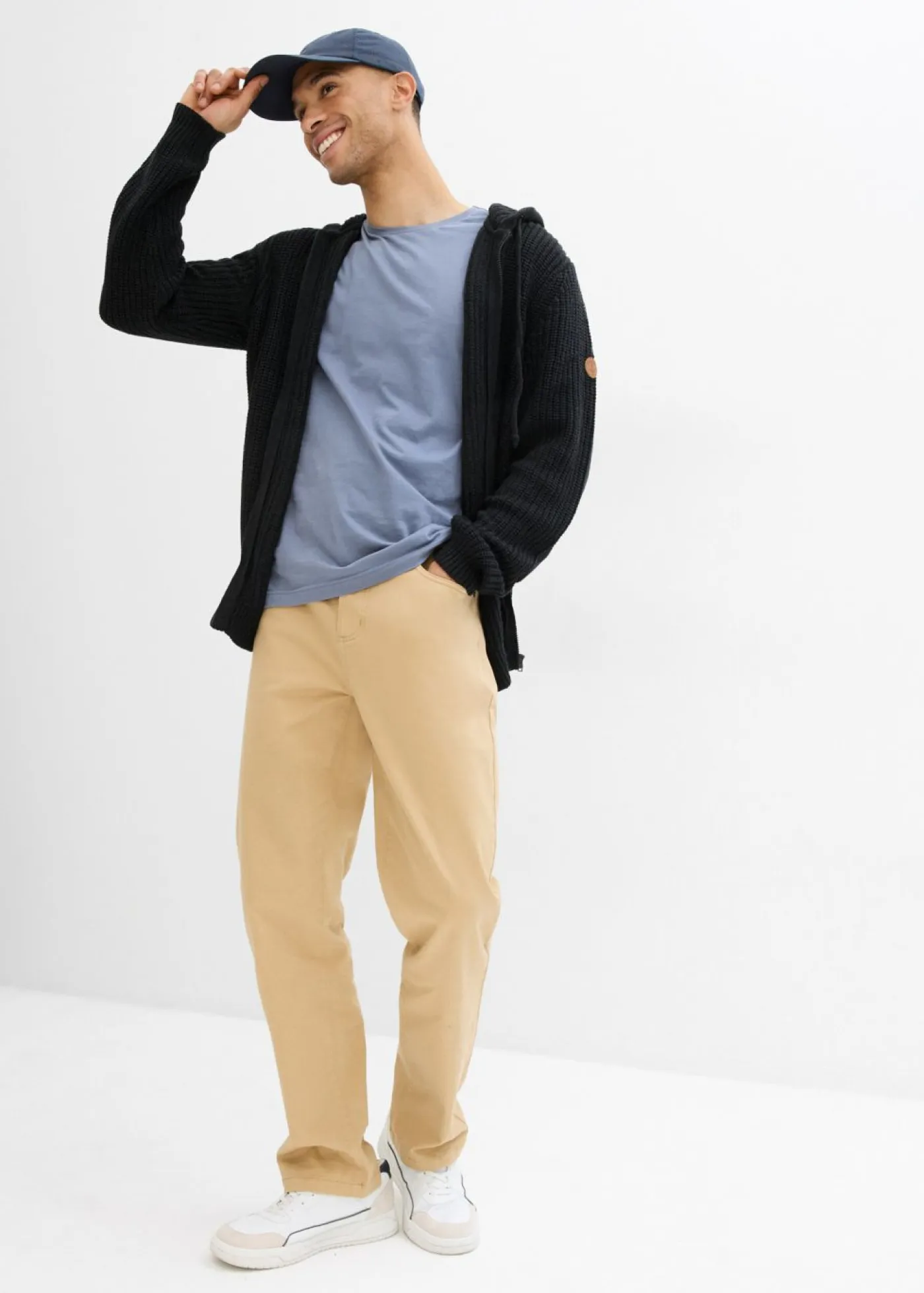 bonprix bonprix Básicos En Rebajas|Ropa Deportiva>Camiseta de algodón puro (2 unidades) Verde ahumado+ azul ahumado