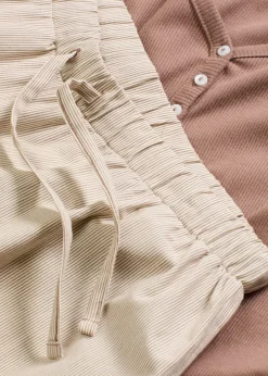 Mujer bonprix bonprix Camiseta de canalé con pantalón cómodo