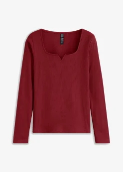 Mujer bonprix bonprix Camiseta de canalé de algodón orgánico puro