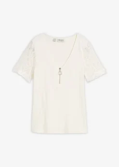 Mujer bonprix bonprix Camiseta de canalé de algodón