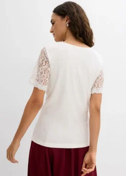 Mujer bonprix bonprix Camiseta de canalé de algodón