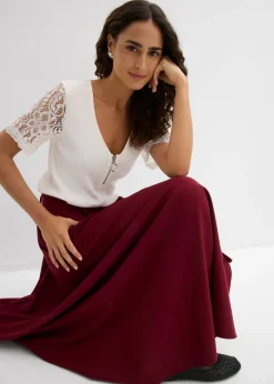 Mujer bonprix bonprix Camiseta de canalé de algodón