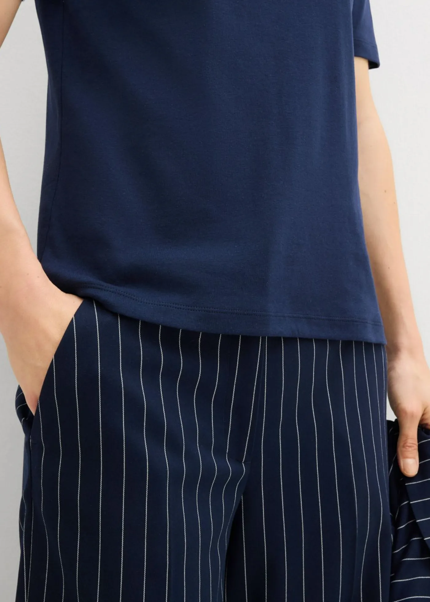 Mujer bonprix bonprix Camiseta de canalé de algodón puro