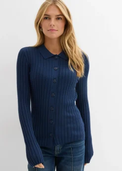 Mujer bonprix bonprix Camiseta de canalé de mezcla de viscosa fluida