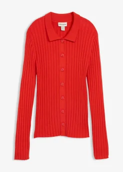 Mujer bonprix bonprix Camiseta de canalé de mezcla de viscosa fluida