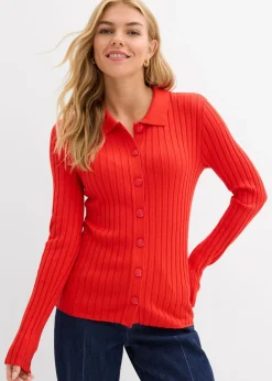 Mujer bonprix bonprix Camiseta de canalé de mezcla de viscosa fluida