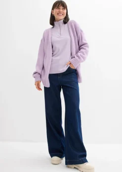 Mujer bonprix bonprix Camiseta de canalé de mezcla de viscosa suave