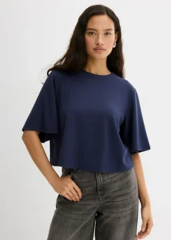 bonprix bonprix Esenciales|Camisetas>Camiseta de cómodo Punto di Roma Azul marino