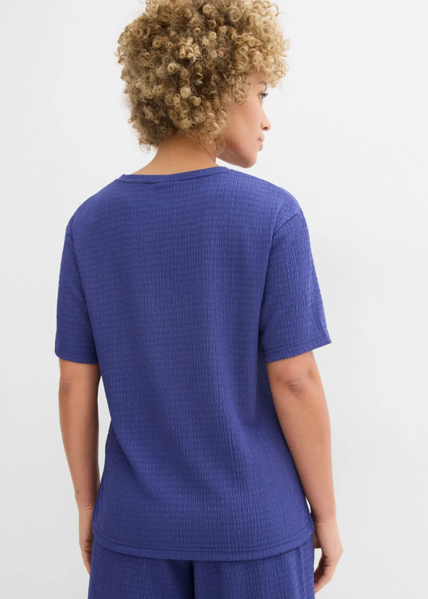 bonprix bonprix Conjuntos De Ropa|Camisetas>Camiseta de crepé azul pacífico oscuro