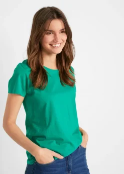 Mujer bonprix bonprix Camiseta de cuello redondo y manga corta (5 unidades)