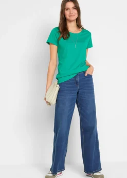 Mujer bonprix bonprix Camiseta de cuello redondo y manga corta (5 unidades)