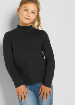 bonprix bonprix Ropa 9 A 16 Años·Camisetas Y Camisas|Ropa 9 A 16 Años·Packs De Ropa>Camiseta de cuello vuelto (2 unidades) blanco lana+negro